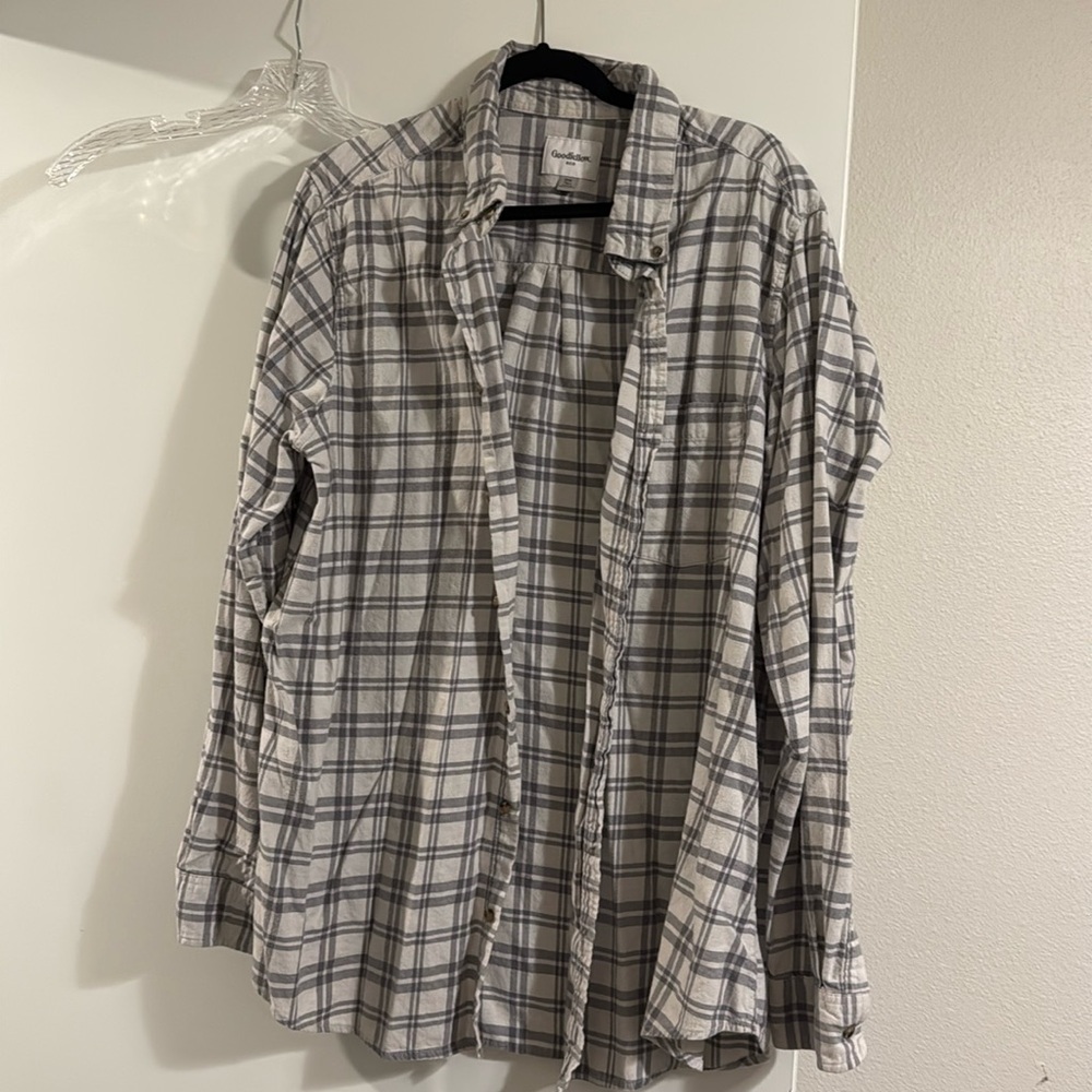 White and grey cotton flannel